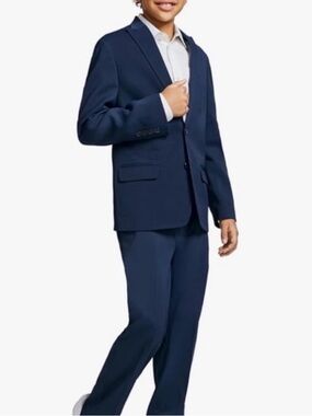Calvin Klein Boys Navy Blue Blazer and Pants Set